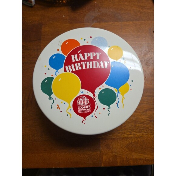Happy Birthday 8" Cookie Tin Cookies From Home Tempe, Arizona‎ - Picture 1 of 4